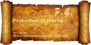 Ptatschek Gilberta névjegykártya